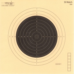 D0011 - Carabine 50 mètres (50 match) 20x20 numérotée carton (x100)