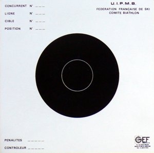 E0310 Cible Biathlon Format 25x25 Carton X100 E0310 Cible Biathlon Format 25x25 Carton X100