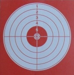 E0511 - Tir forain fond rouge format 14x14 carton