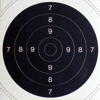C0013 - Pistolet 25/50 mètres visuel format 21x21 carton