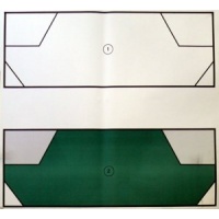 G0614 - Silhouette de char de profil pour tir réduit papier