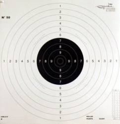 C0011 - Pistolet 25/50 mètres (N°50) format 52x52 papier