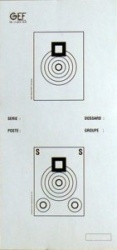 D0311 - Bench rest - tir sur appui 100mètres carton format 21,5x43,5